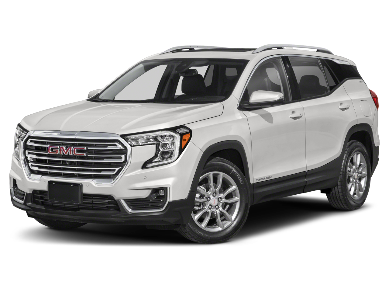 2023 GMC Terrain SLE in Sterling Metallic — front three-quarter view