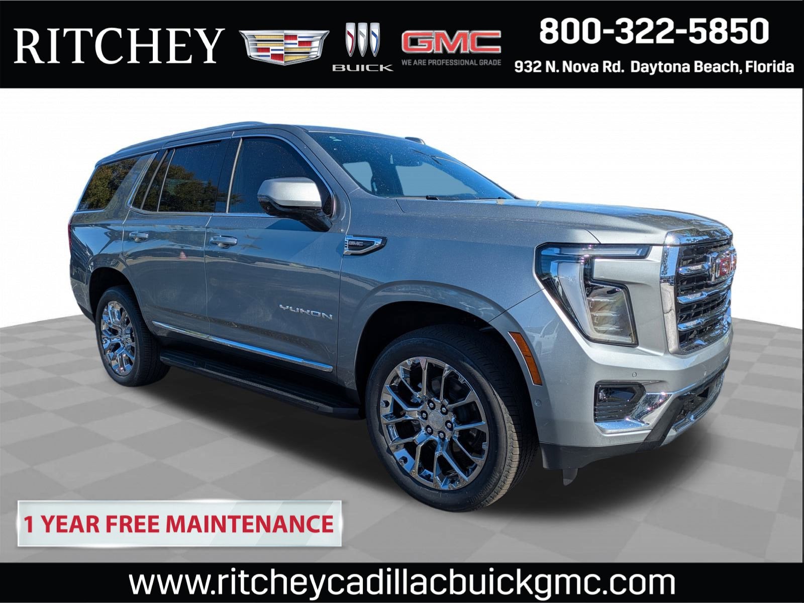 2026 GMC Yukon Elevation in Sterling Metallic — front three-quarter view