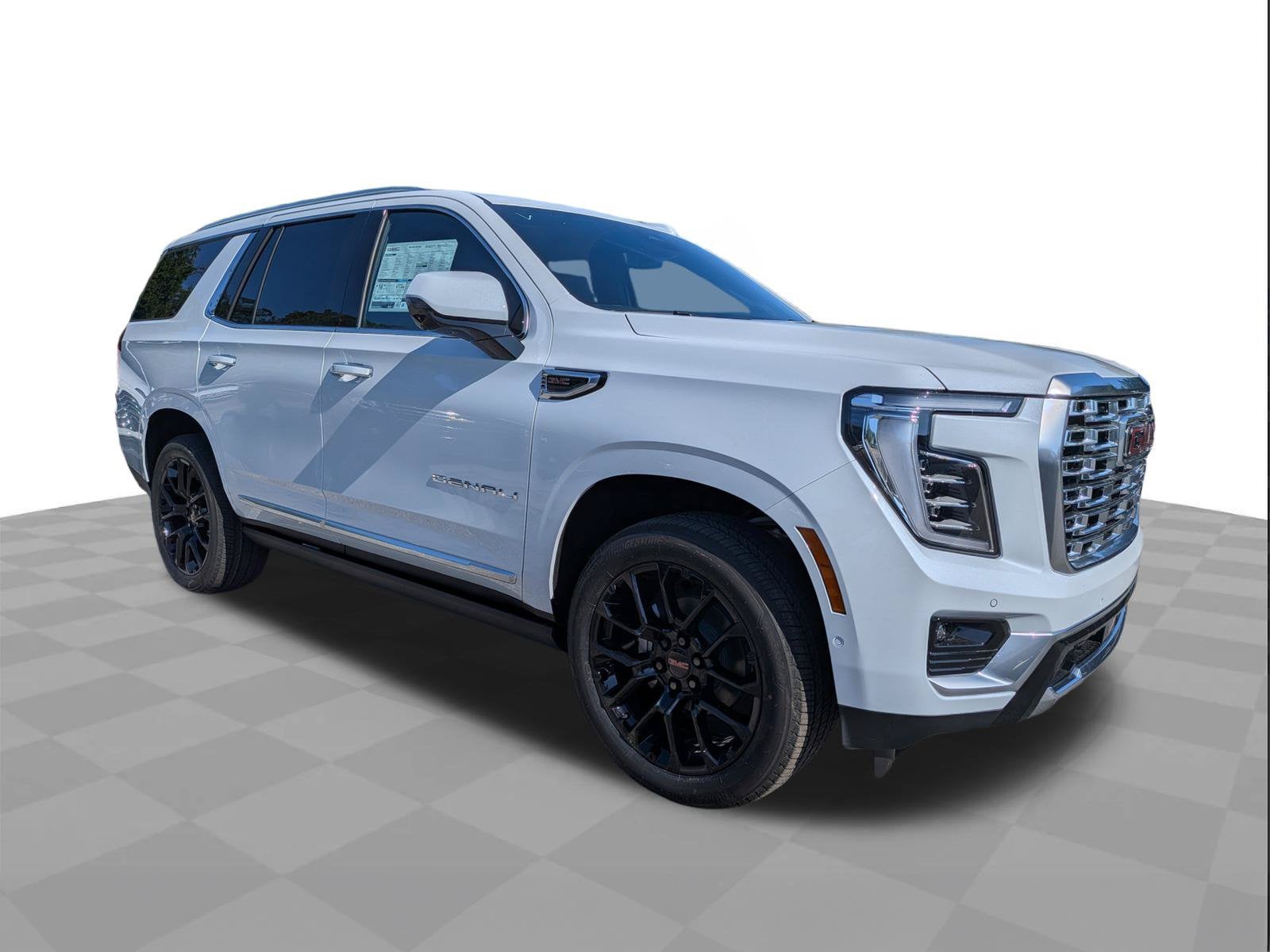 2026 GMC Yukon Denali in Glacier White Tricoat — front three-quarter view