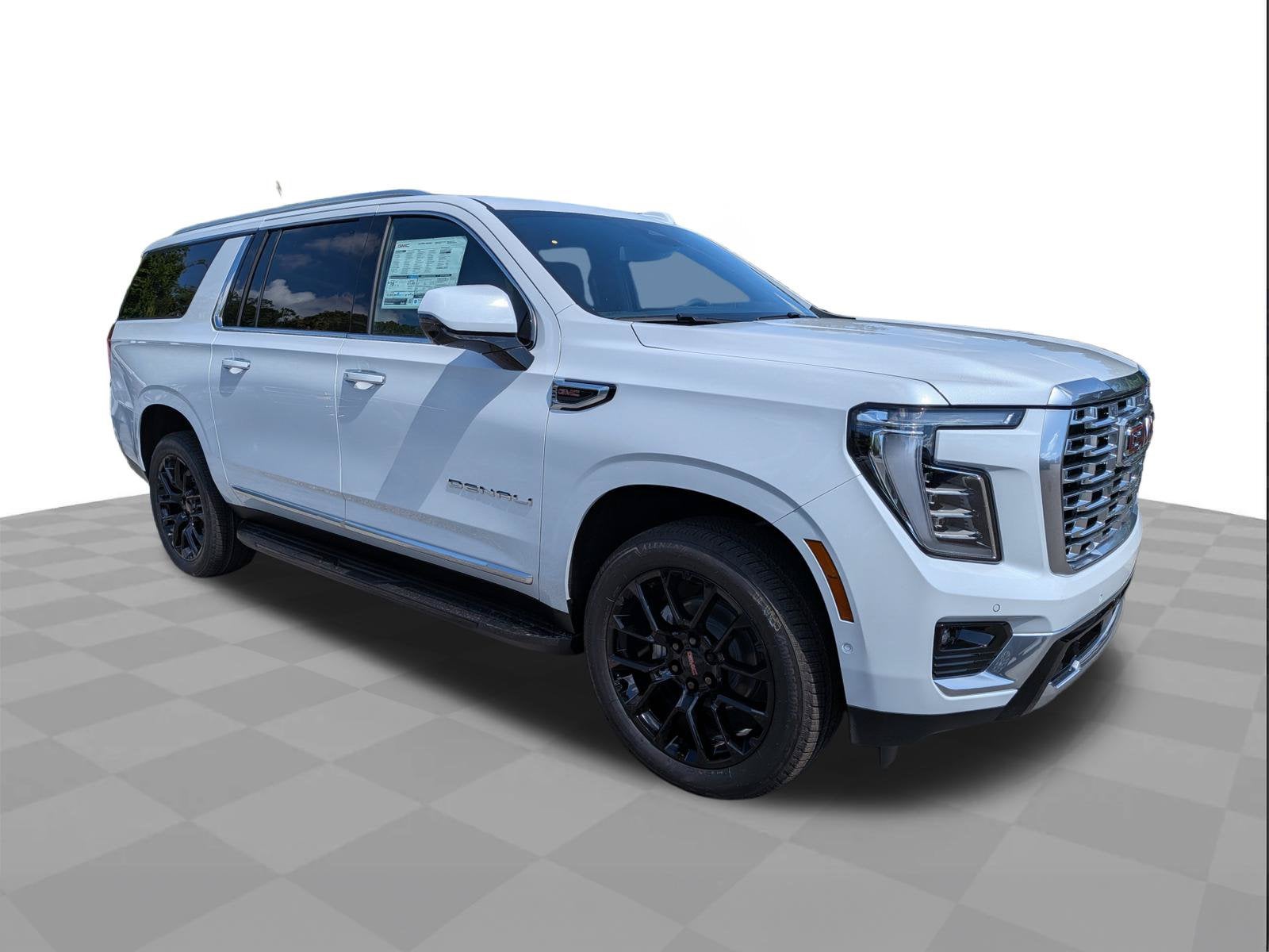 2026 GMC Yukon XL Denali in Glacier White Tricoat — front three-quarter view