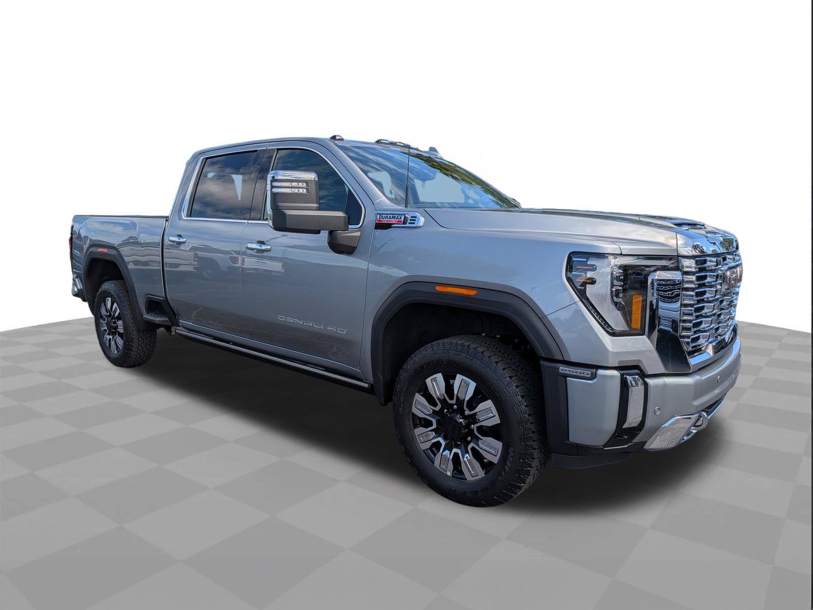 2026 GMC Sierra 2500 HD Denali in Sterling Metallic — front three-quarter view