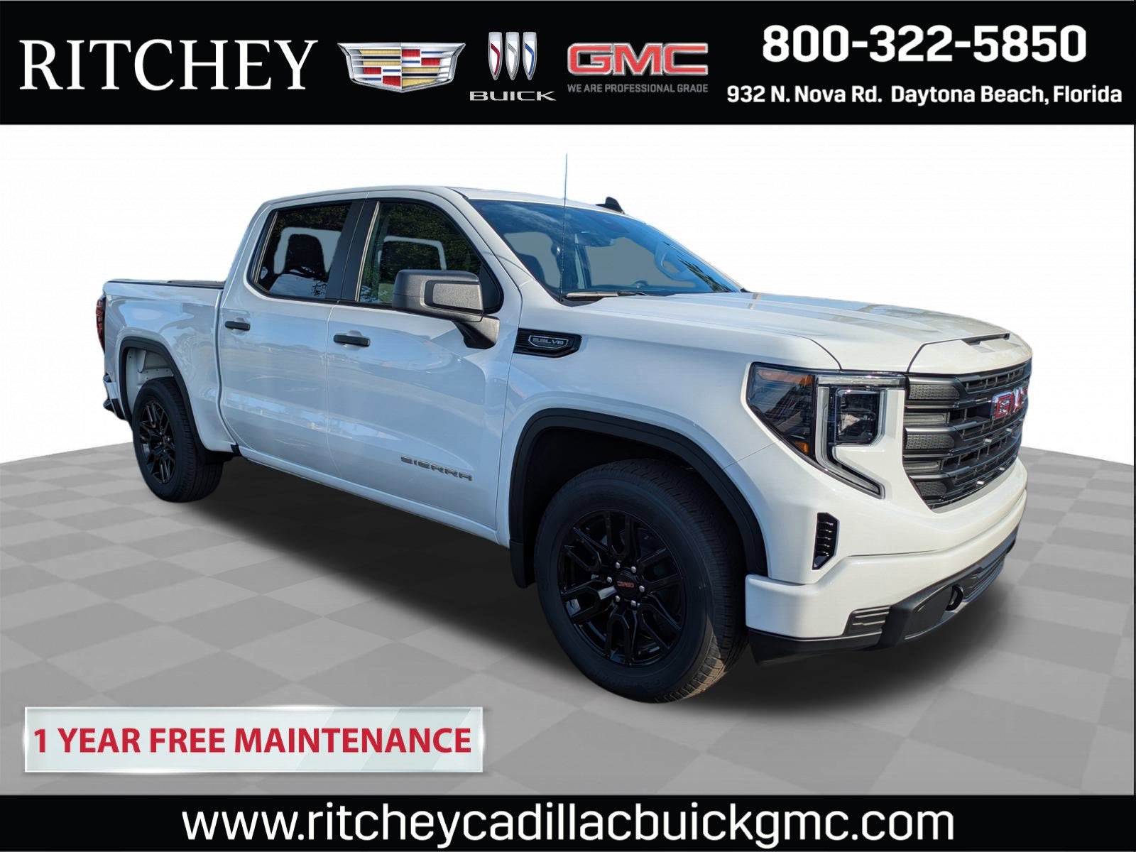 2026 GMC Sierra 1500 Pro in Summit White — front three-quarter view