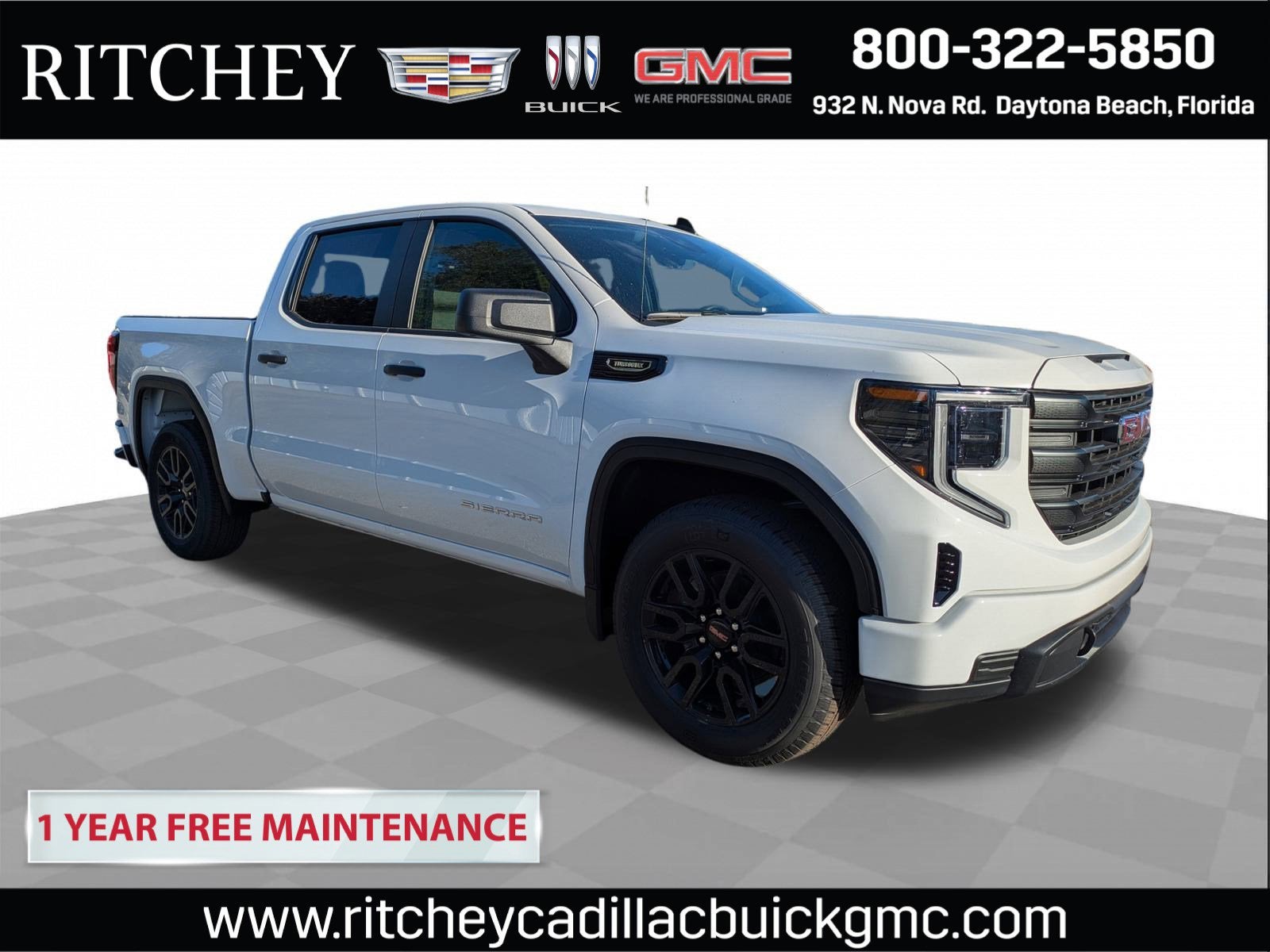 2026 GMC Sierra 1500 Pro in Summit White — front three-quarter view