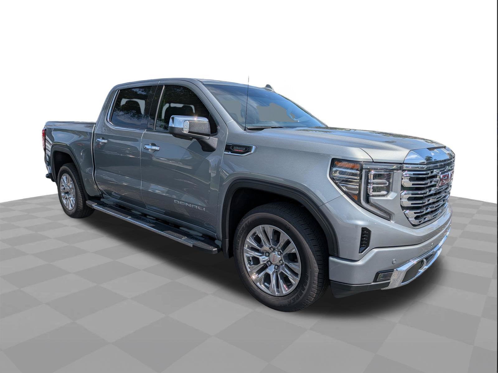 2026 GMC Sierra 1500 Denali in Sterling Metallic — front three-quarter view