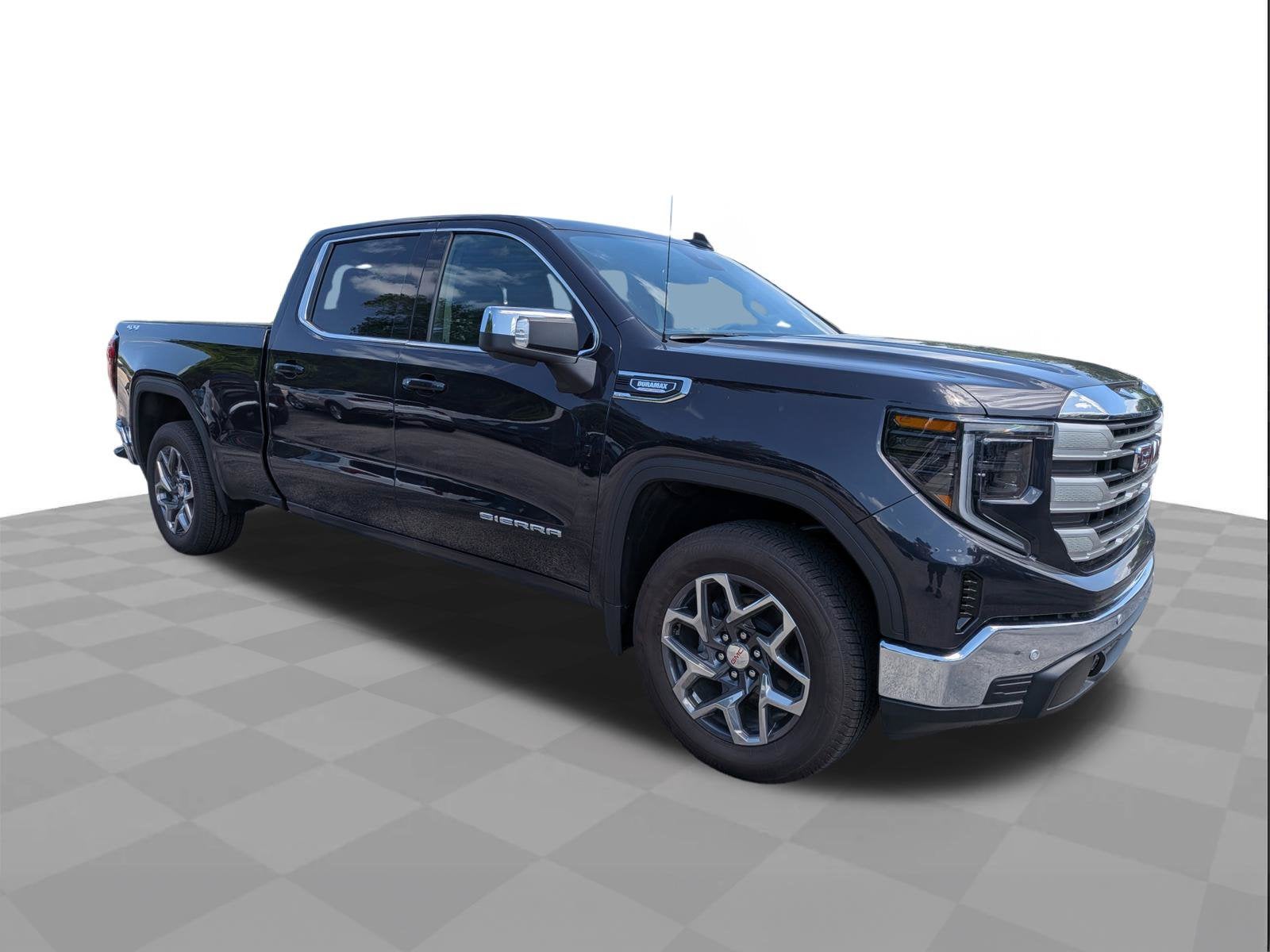 2026 GMC Sierra 1500 SLE in Titanium Rush Metallic — front three-quarter view
