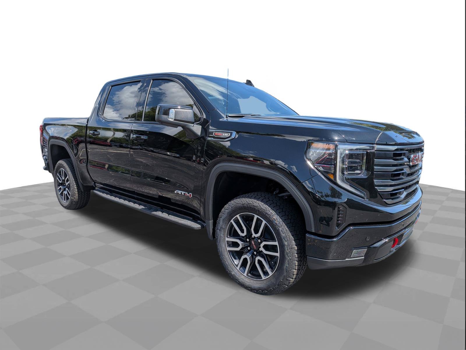 2026 GMC Sierra 1500 AT4 in Onyx Black — front three-quarter view