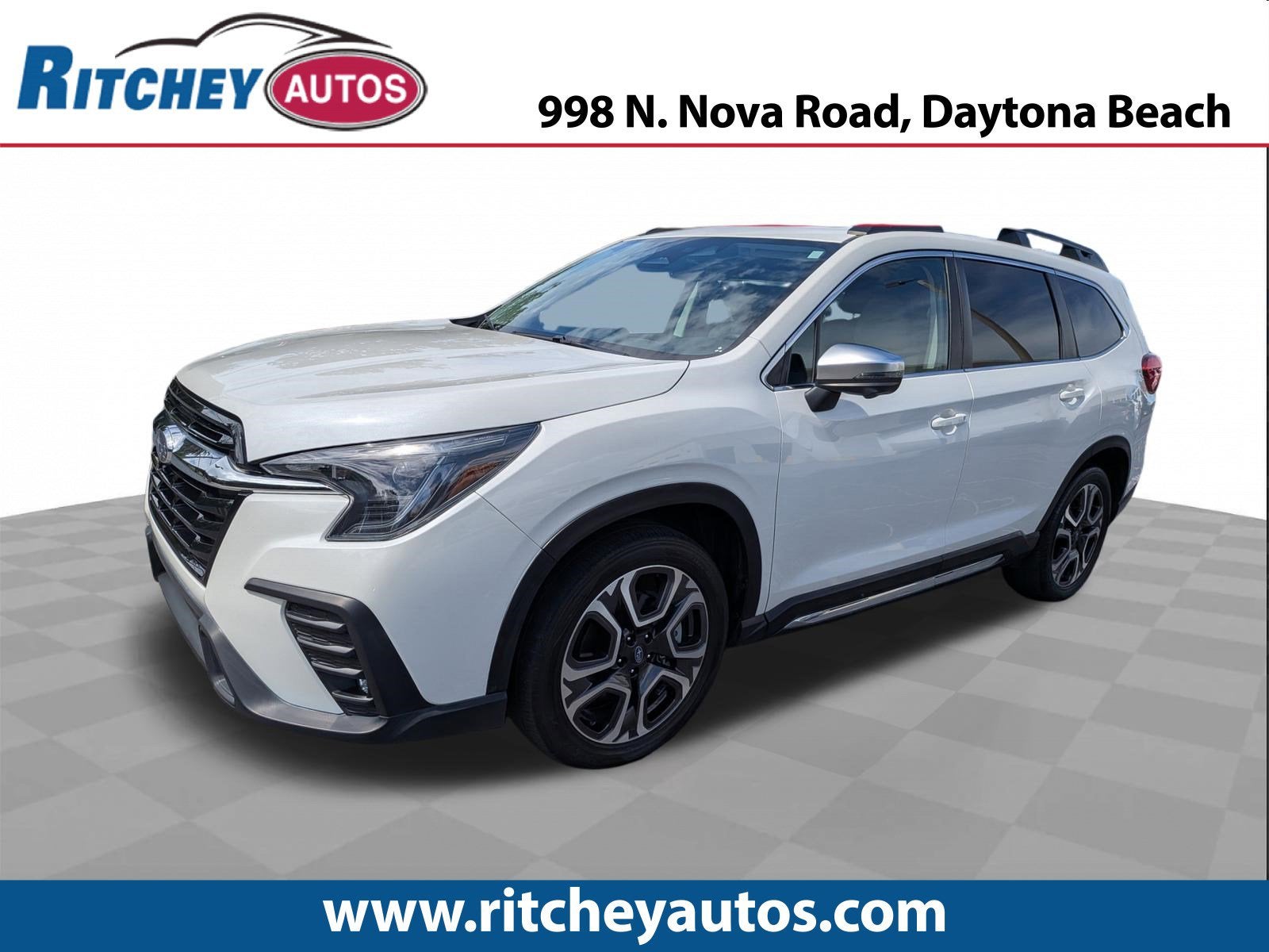 2023 Subaru Ascent Limited 7-Passenger in White — front three-quarter view