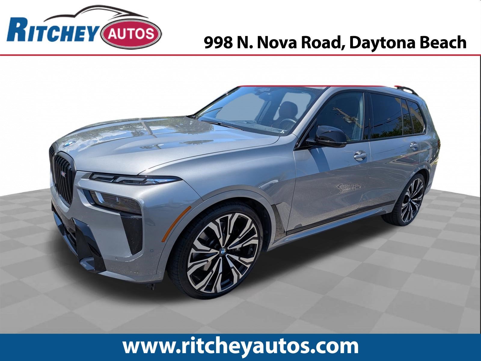 2024 BMW X7 M60i in Gray — front three-quarter view