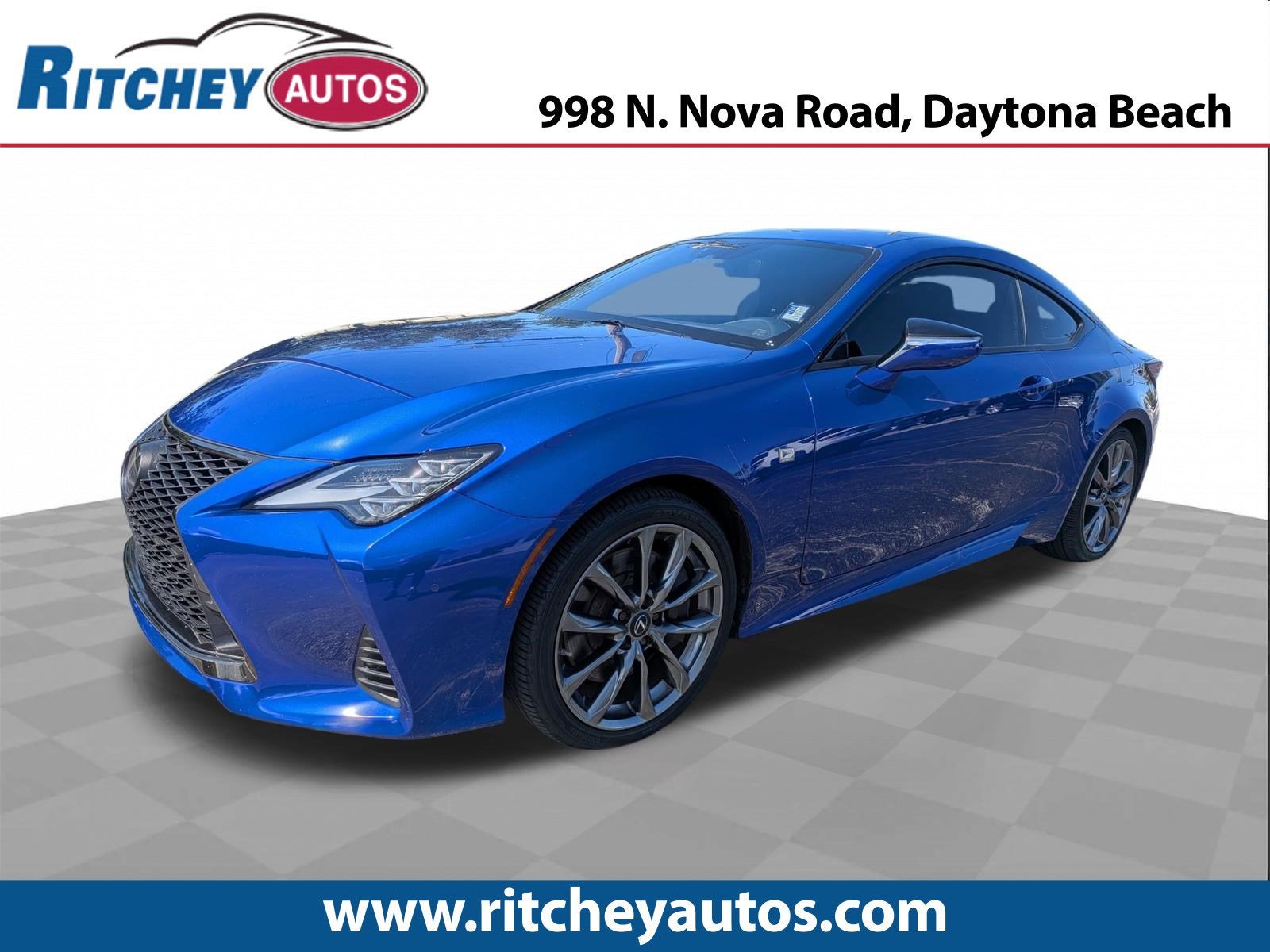2022 Lexus RC 350 F SPORT in Blue — front three-quarter view
