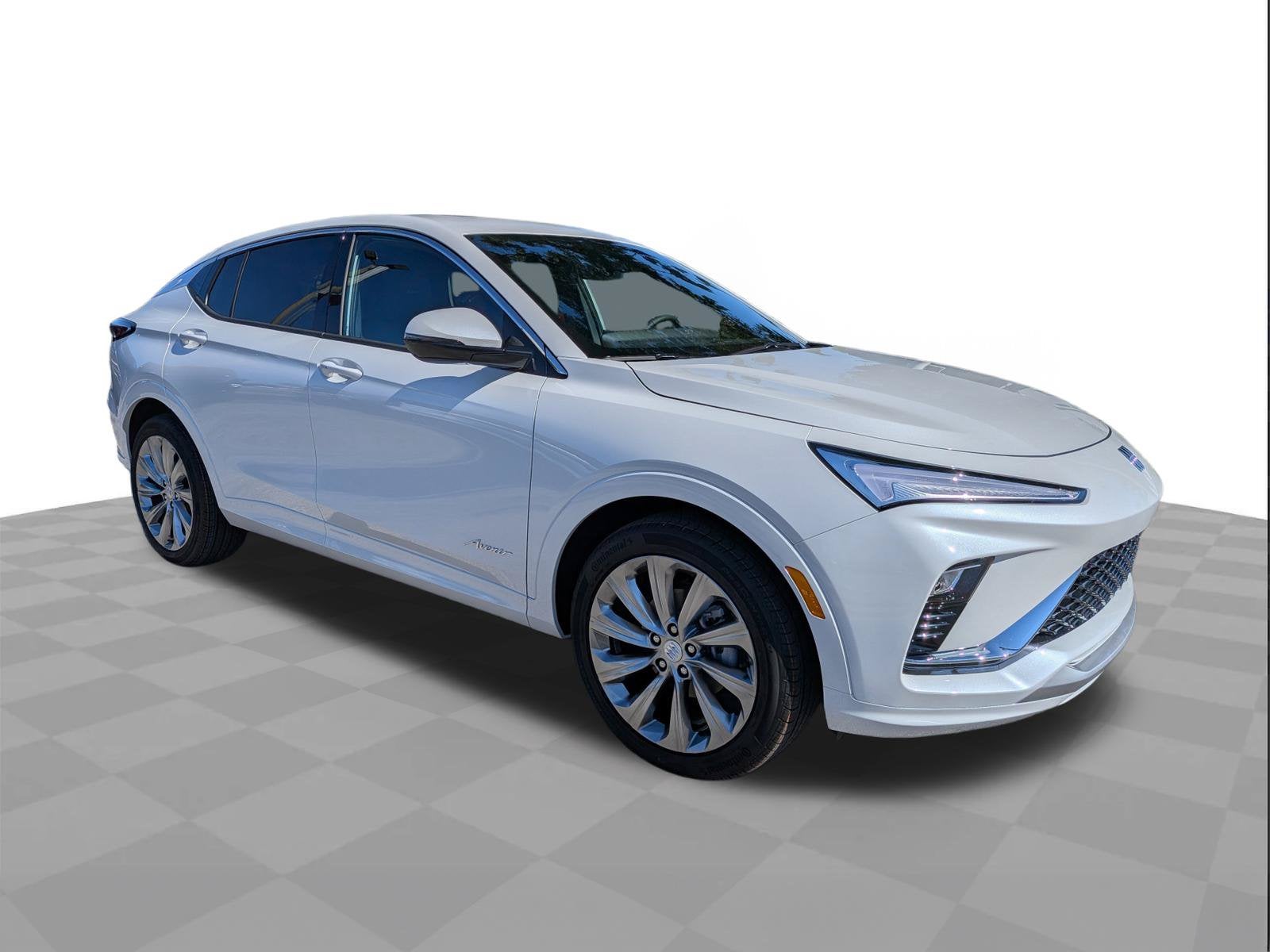 2026 Buick Envista Avenir in White Frost Tricoat — front three-quarter view