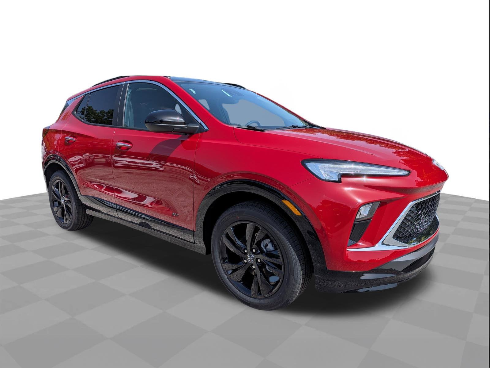 2026 Buick Encore GX Sport Touring in Brilliant Red — front three-quarter view