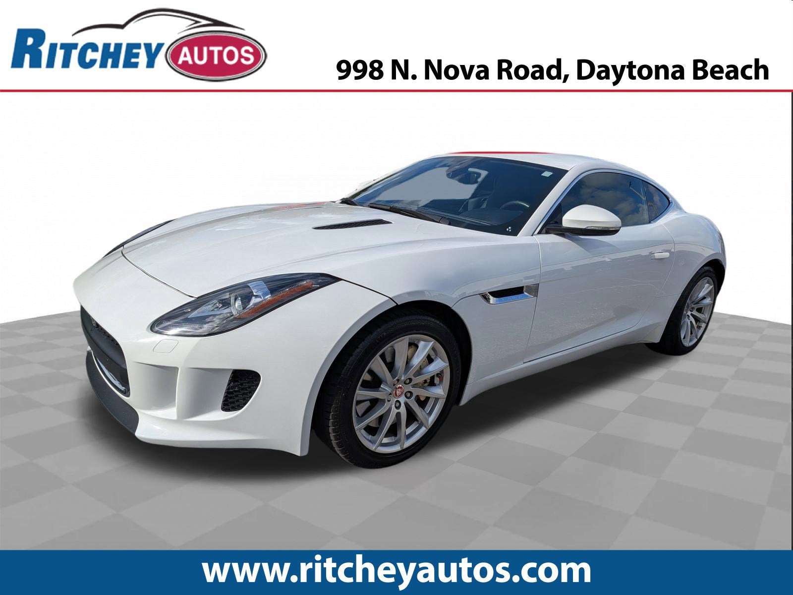 2015 Jaguar F-TYPE V6 in White — front three-quarter view